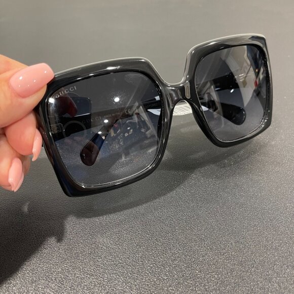 NWT Gucci Sunglasses GG0876S 001 Women Black Oversized (JB1272) main image 2